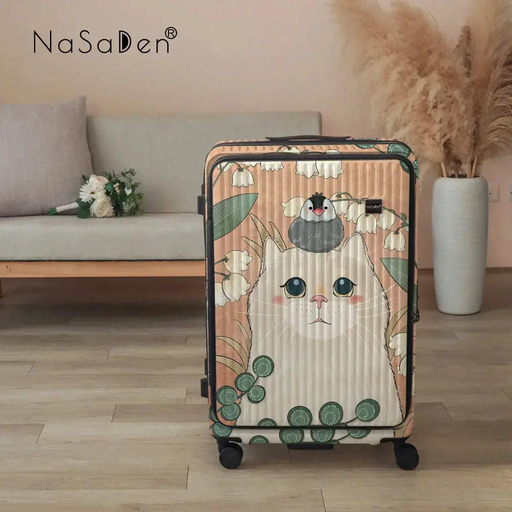 【德國NaSaDen納莎登】 萊茵系列前開行李箱-萌萌貓 NaSaDen行李箱