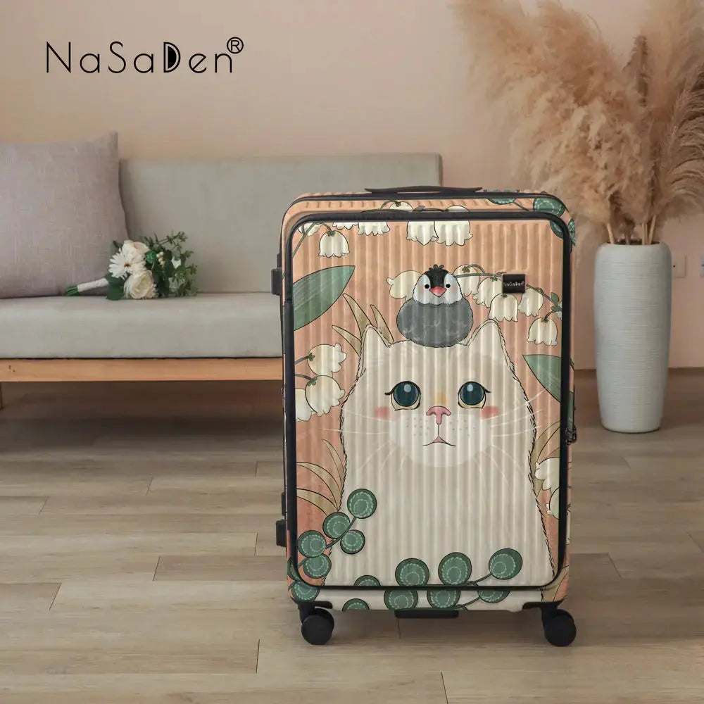 【德國NaSaDen納莎登】 萊茵系列前開行李箱-萌萌貓 NaSaDen行李箱