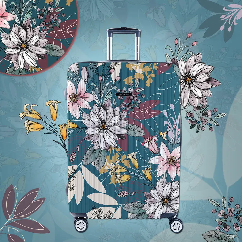 【微瑕福利品】二代版NaSaDen【Charlene祕密花園聯名款】獨特印花拉鍊行李箱22吋/26吋/29吋 NaSaDen行李箱