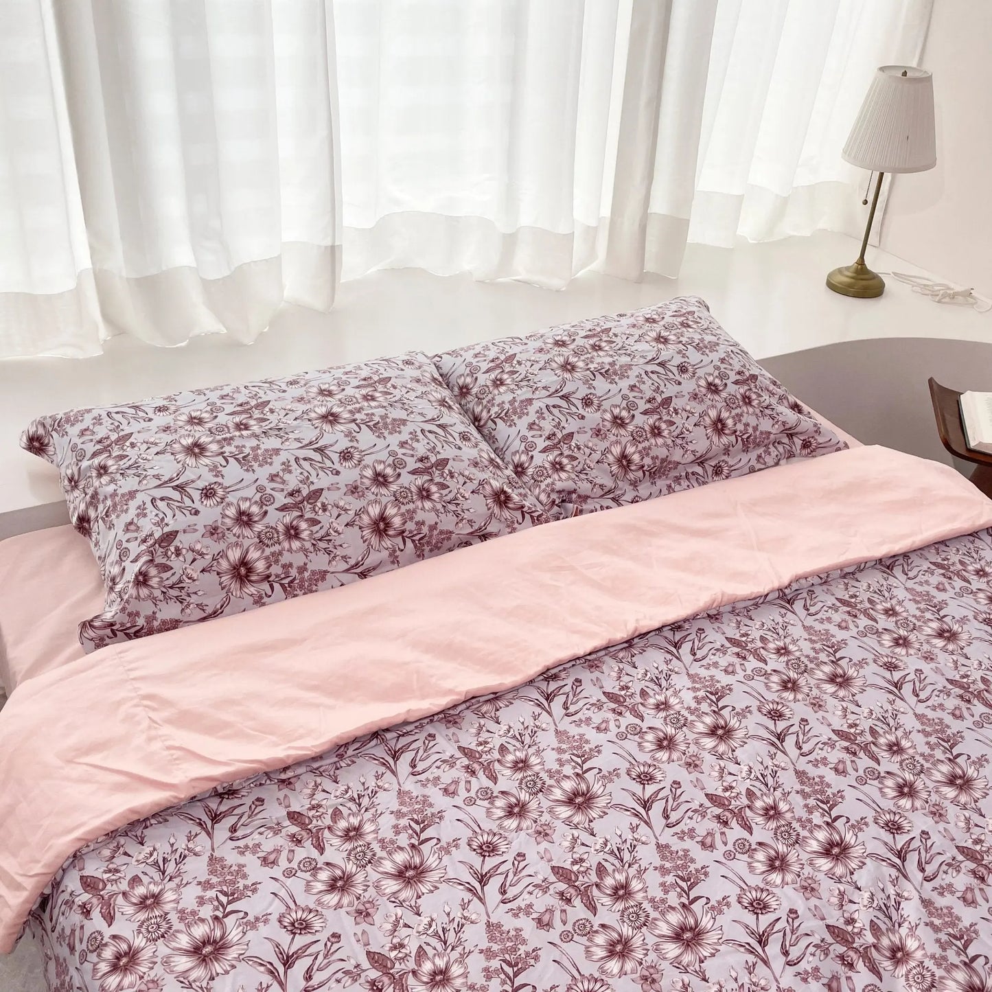 【Savamunt賽芙嫚】 美國品牌寢具 奧地利蘭精天絲™莫代爾 單人/標準/加大/特大雙人三件床包組/薄被套/鋪棉兩用被(藏花紅) - 采寓生活館采寓生活館-SAVAMUNT台灣總代理