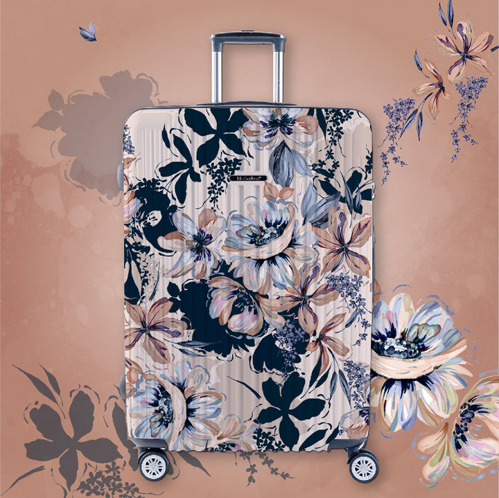 [Welfare product with minor defects] Second generation version of YuNaSaDen NaSaDen New Worry-free [Waltz of Flowers Series] Unique printed zipper suitcase