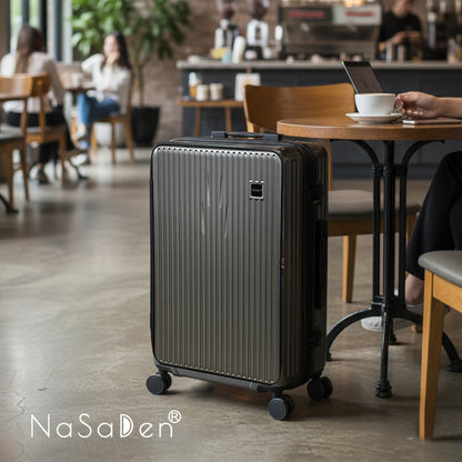 【官網獨賣】德國NaSaDen納莎登 萊茵系列前開行李箱【納莎登咖啡館】獨特印花拉鍊行李箱25吋/29吋
