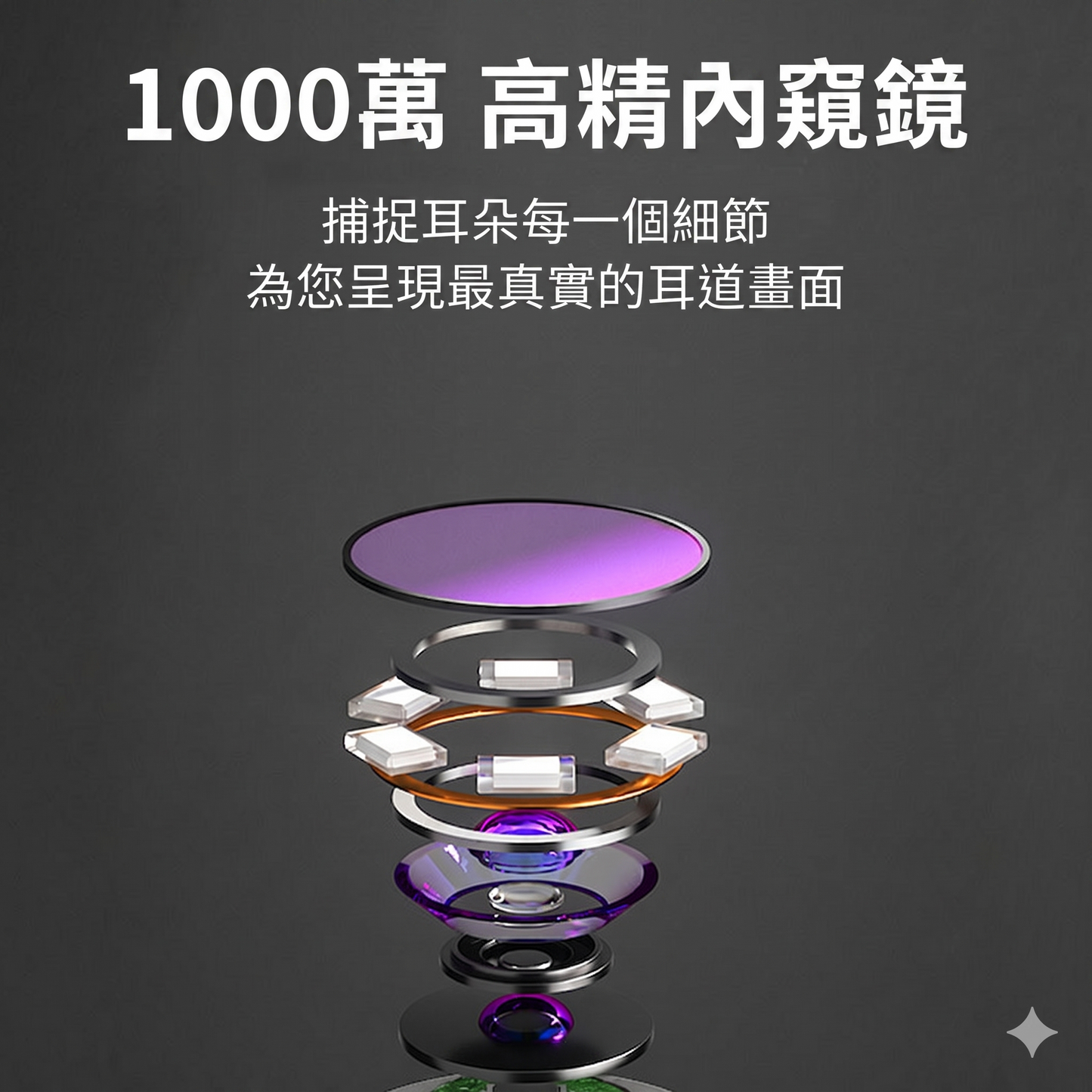 智能可視家用挖耳勺無線連接免安裝軟體顯示屏1000萬像素