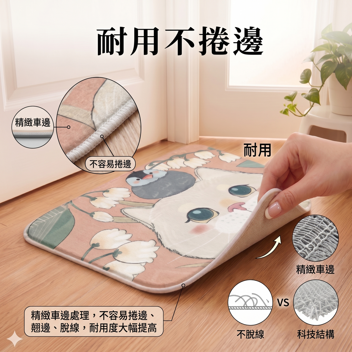 NaSaDen台灣製造SGS安全認證合格超強吸水浴室地墊60cm*40cm