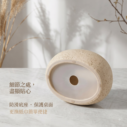 侘寂風石頭創意藝術感面紙盒