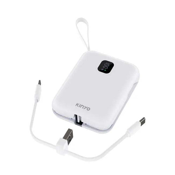 KINYO 大容量可拆式自帶線快充行動電源