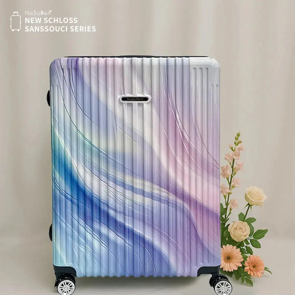 【限時6折優惠預購中】二代版 毓 NaSaDen納莎登新無憂【Aurora極光聯名款】獨特印花拉鍊行李箱22/26/29吋 NaSaDen行李箱