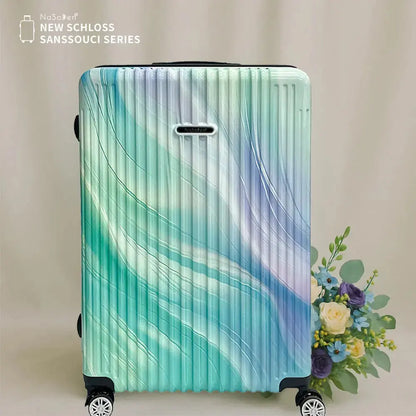 【限時6折優惠預購中】二代版 毓 NaSaDen納莎登新無憂【Aurora極光聯名款】獨特印花拉鍊行李箱22/26/29吋 NaSaDen行李箱