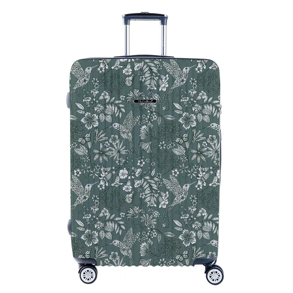 二代版 毓 NaSaDen納莎登新無憂霧面髮絲紋拉鍊行李箱【Sarah花中千鳥聯名款】登機箱26吋/29吋 - 采寓生活館NaSaDen