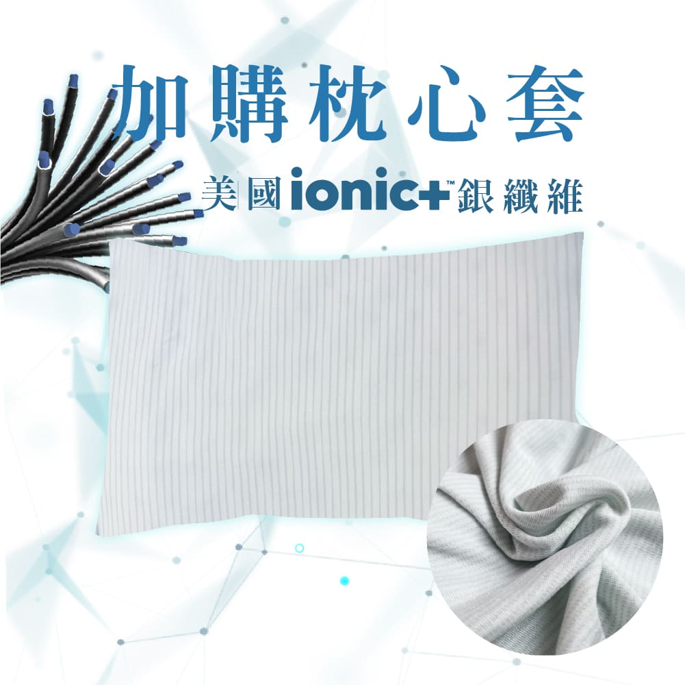 【SAVAMUNT賽芙嫚】【纏眠二代枕+ionic銀纖維】美國品牌寢具ionic銀離子抗菌枕套/天然乳膠枕/棉花枕芯 - 采寓生活館采寓生活館-德國NaSaDen台灣總代理